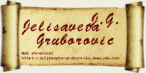 Jelisaveta Gruborović vizit kartica
